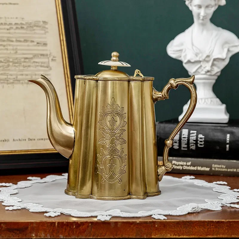 Limited Offer Chinese Coffee Table, Dining Table Decoration, Water Kettle, European Carved Wooden Handle, Cold Water Kettle
