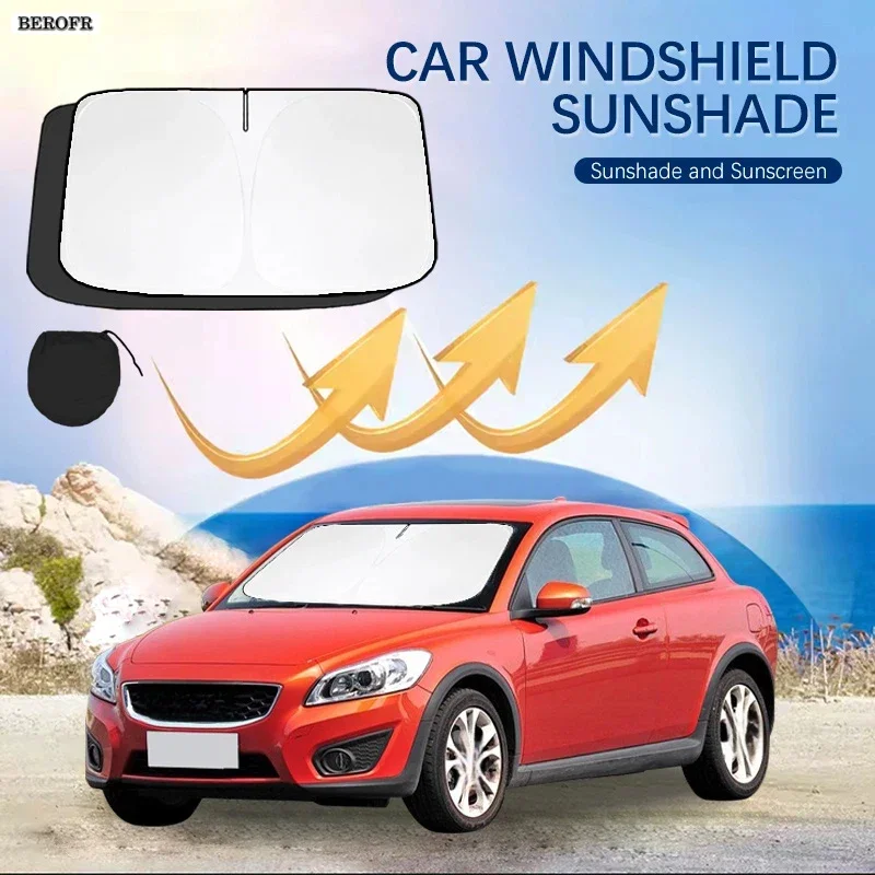 Car Windshield Sun Shade Covers Front Window Sunscreen UV Parasol For Volvo C30 C70 S80 V70 XC70 Summer Car Accessories