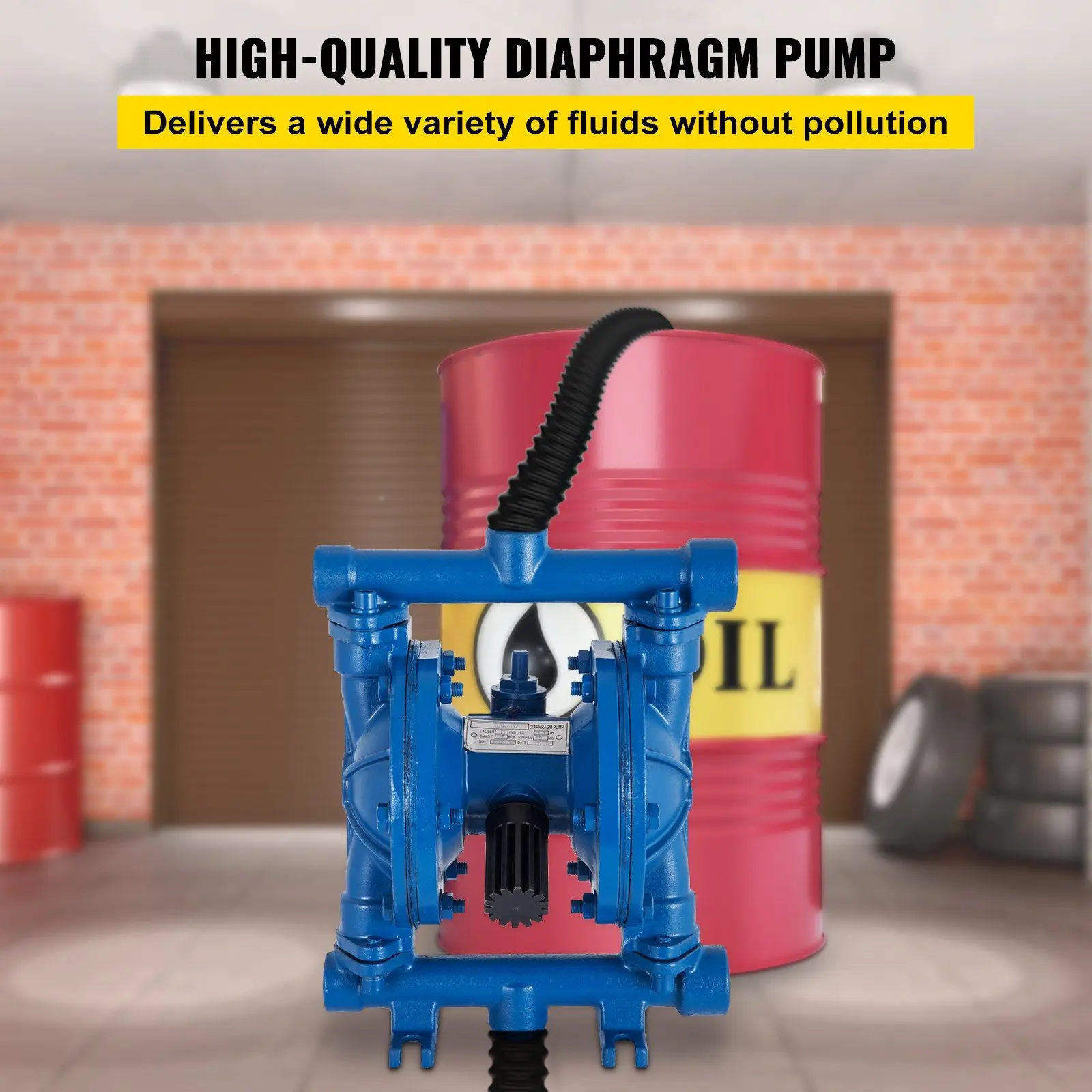 Pneumatic Double Diaphragm Pump D0100HAMIYW Model 12 GPM Flow Diesel Low Viscosity Oilfield Pumping Unit