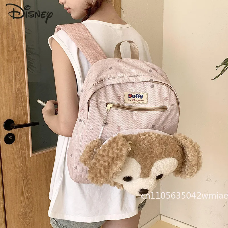 Disney 2025 New Women's Backpack High Quality Casual Lightweight Travel Backpack Fashionable Simple Versatile Girl Doll Backpack