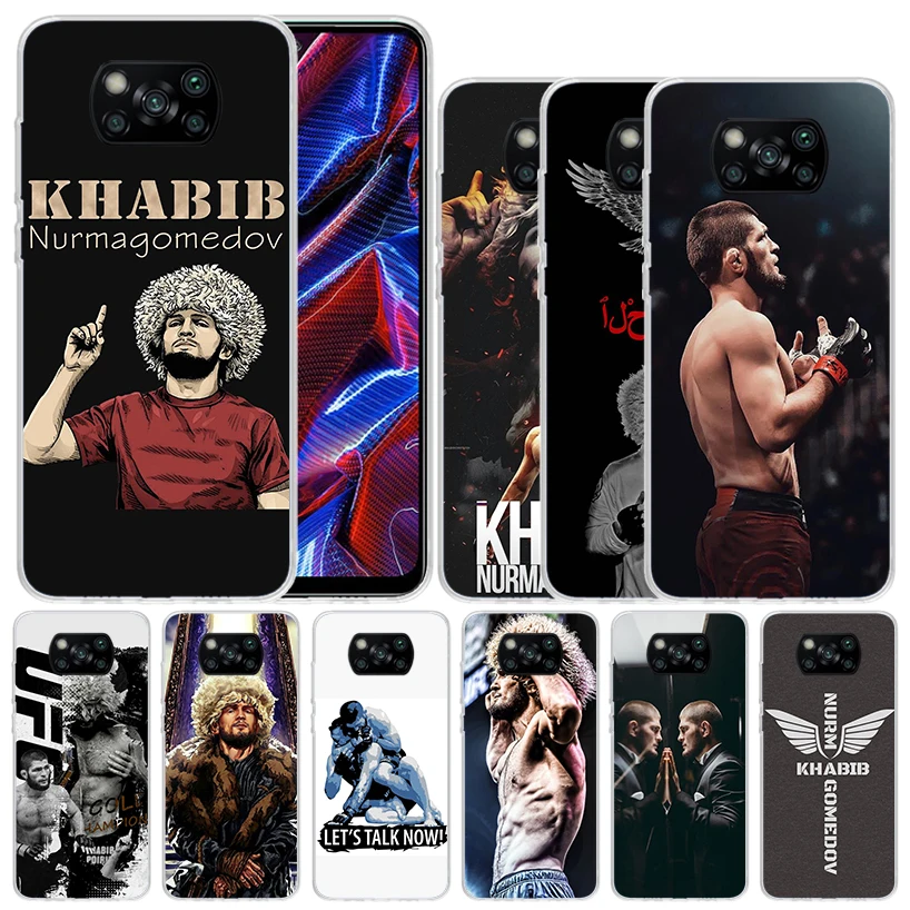 Khabib Nurmagomedov Soft Cover for Xiaomi Poco X5 Pro X4 Gt X3 Nfc M5S Print Phone Case M4 M3 M2 F3 F2 F1 Mi Note 10 Lite Coque