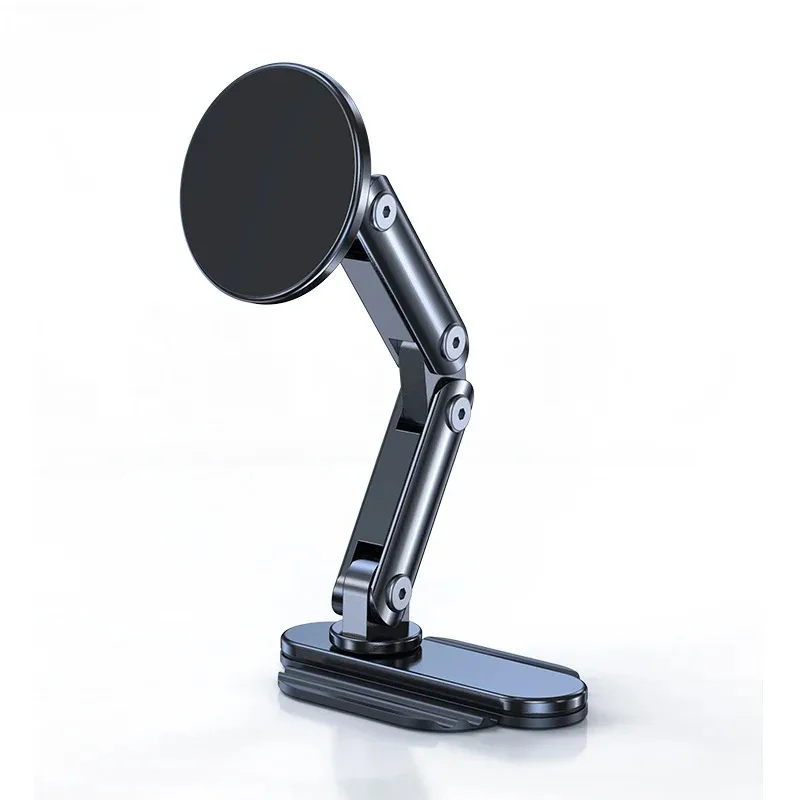 

Universal Car Metal Phone Holder Foldable Stand for Automobile Dashboard Mount Magnetic Fixed Long Base Support Vehicle