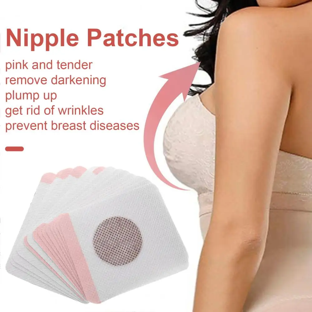 Sweat-proof Nipple Pasties 14 Sheets Nipple Stickers Firming Plump Breast Pads for Anti-drooping Sweat-proof Waterproof Wear