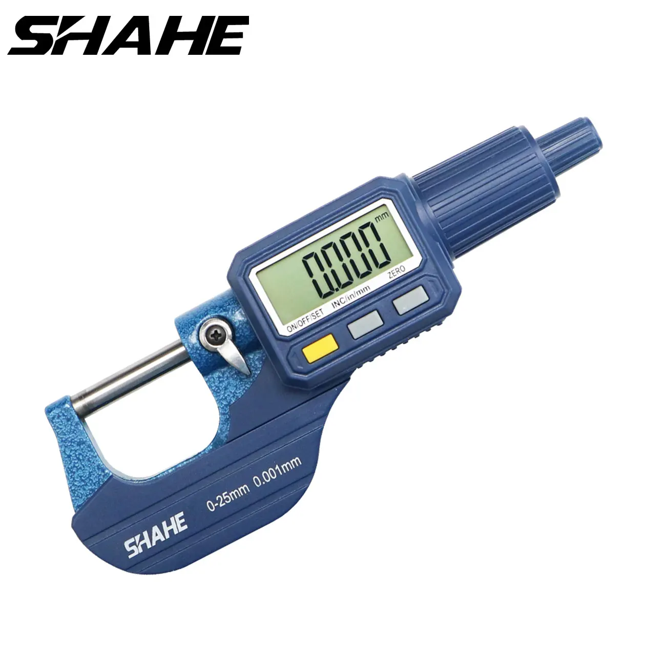 Micromètre numérique extérieur 0-25 mm avec enclume en carbure, grand écran LCD, mesure métrique et impériale, jauge de précision ABS pour mesures relatives et absolues