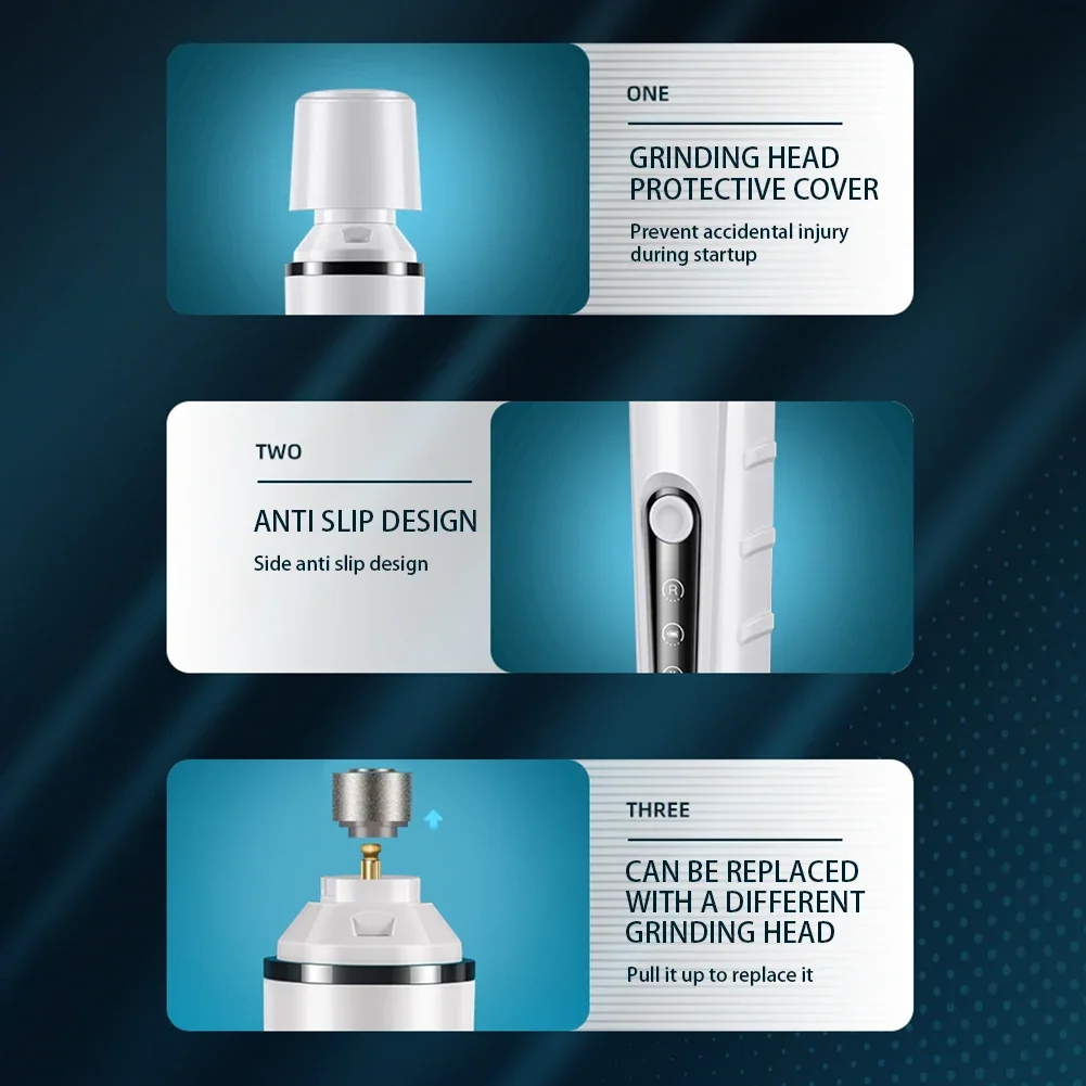 Elektrische Haustier Nagelknipser Hund Nagelschleifer Mit LED-Licht Wiederaufladbare Hund Katze Pfoten Nagel Pflege Glättung Trimmer Werkzeug