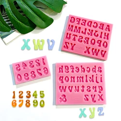 DIY upper and lower case alphanumeric modeling silicone mold fondant cake decoration chocolate baking cake mold
