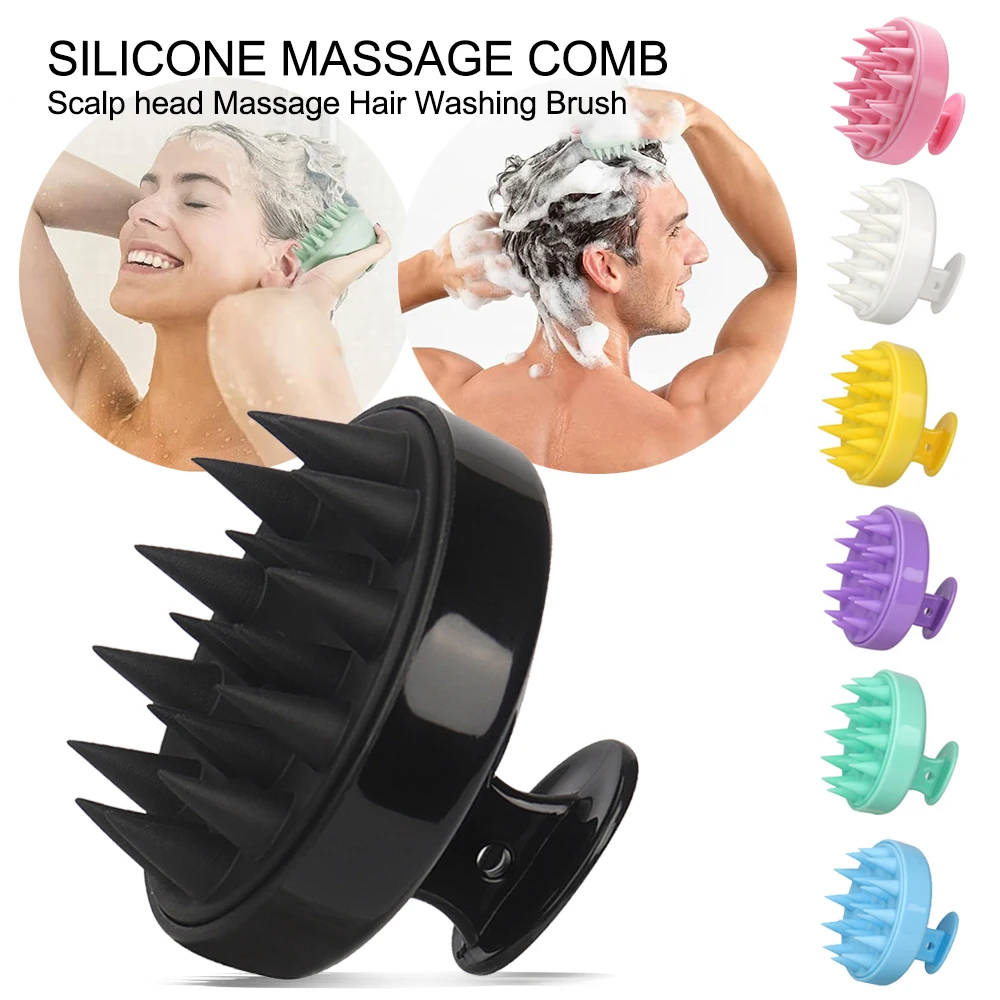 Silicone Head Scalp Massage Comb Hair Washing Brush Soft Scalp Massager for Hair Growth Shampoo Brush Shower Comb Hair Care