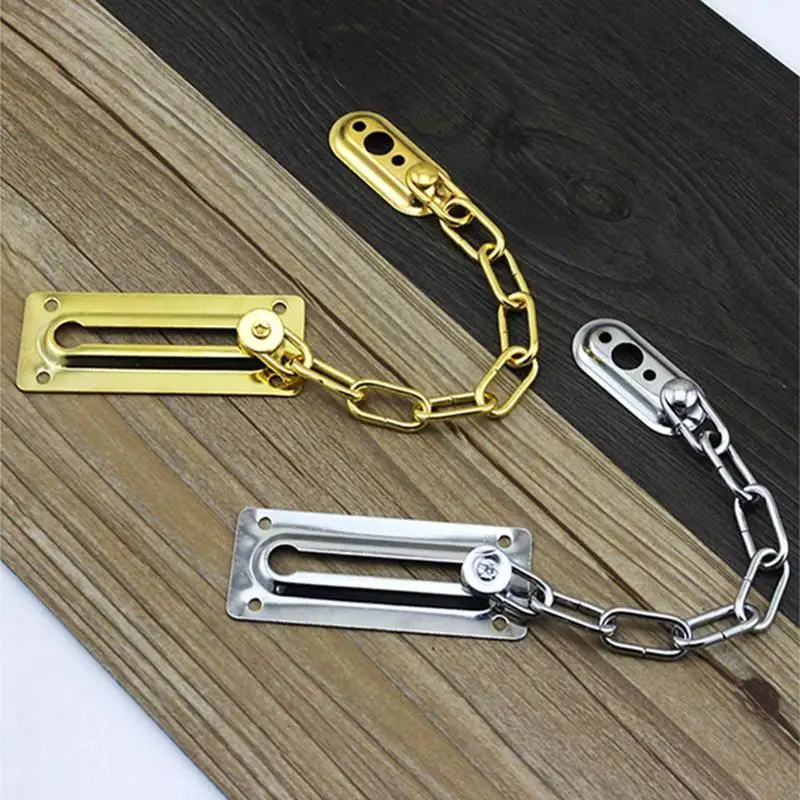 1PCS Stainless Steel Door Safety Guard Chain Security Bolt Locks Cabinet Latch DIY Home Tools
