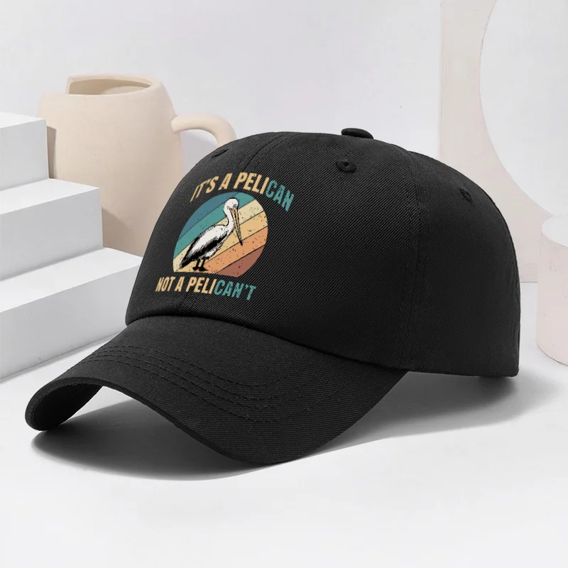 A Unisex Baseball Cap Featuring a White Egret Animal Print, Perfect for Spring And Autumn Casual Wear. This Soft-Top Cap Is Suit