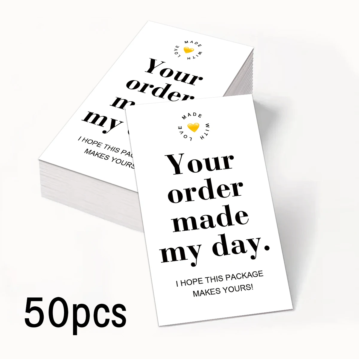 50 Stück Dankeskarten – inspirierende Kunden-Werbesprechungsnotizen, handgefertigte Verpackungskarten, für kleine Unternehmen, Einzelhandel, Geschäft – Detail 7