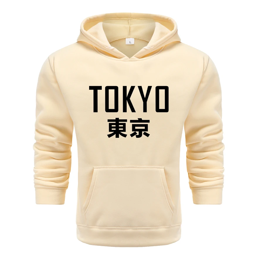 Tokyo Graphic Printing Autumn and Winter Cotton Men's and Women's Hoodies Casual Outdoor Street Sports Training Brand Trend