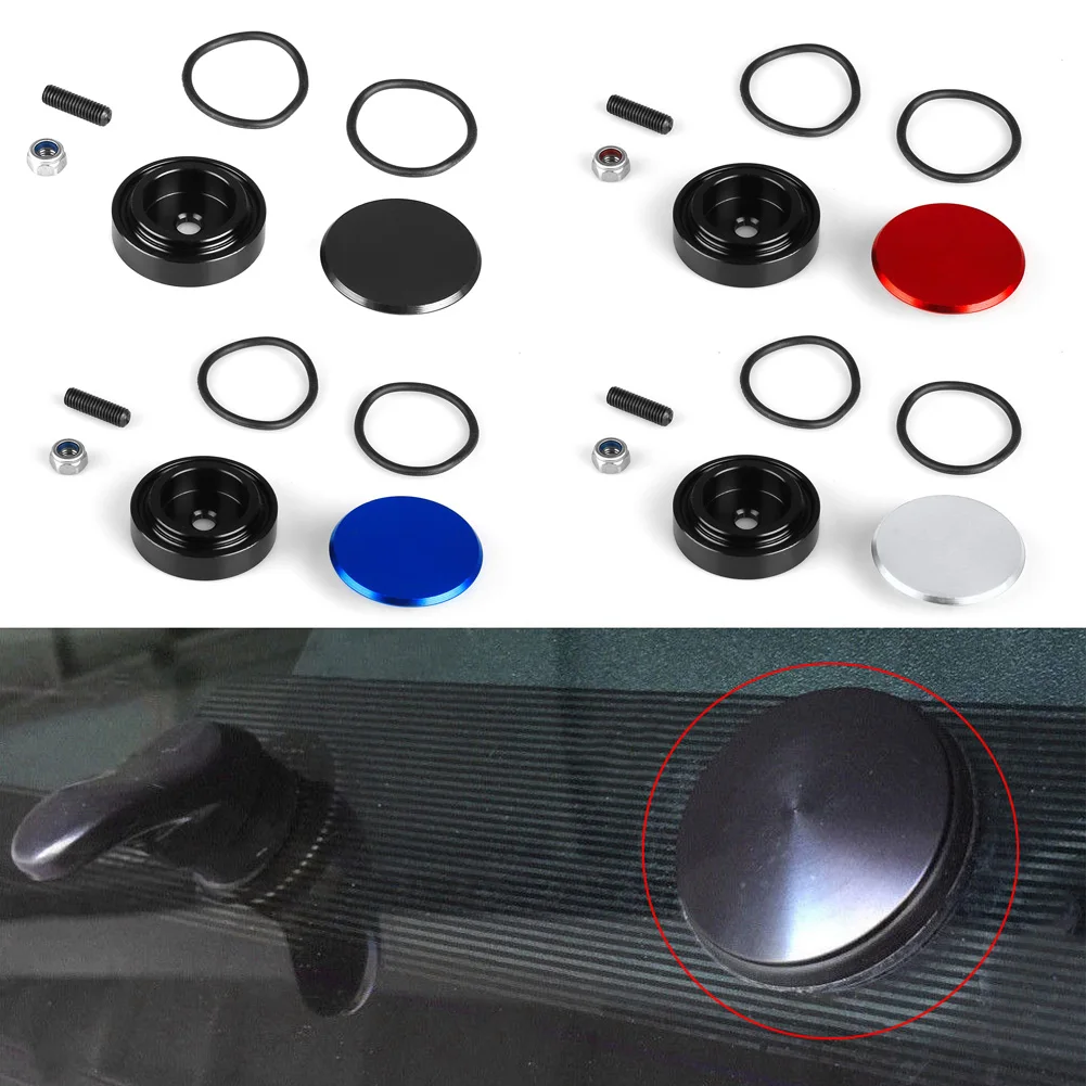 Aluminum Car Rear Wiper Delete Kit Plug Cap O-ring Universal for Honda Acura Integra Mazda VW Golf 6 Car Accessories