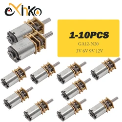 1-10PCS / GA12-N20 DC 3V 6V 9V 12V Micro Metal Gear Motor Gear Wheel Gear Motor 124RPM for Electronic Door Lock