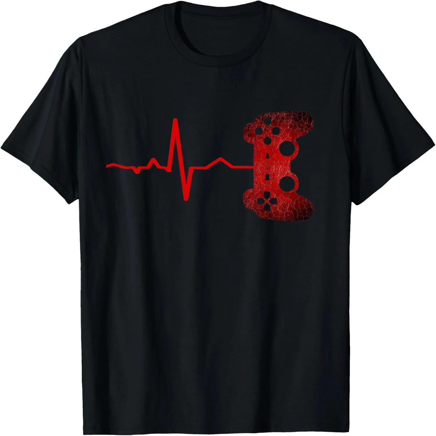 Gamer Heartbeat Gamer Gaming Video Games Boys Teen T-Shirt 100% cotton short sleeve tee