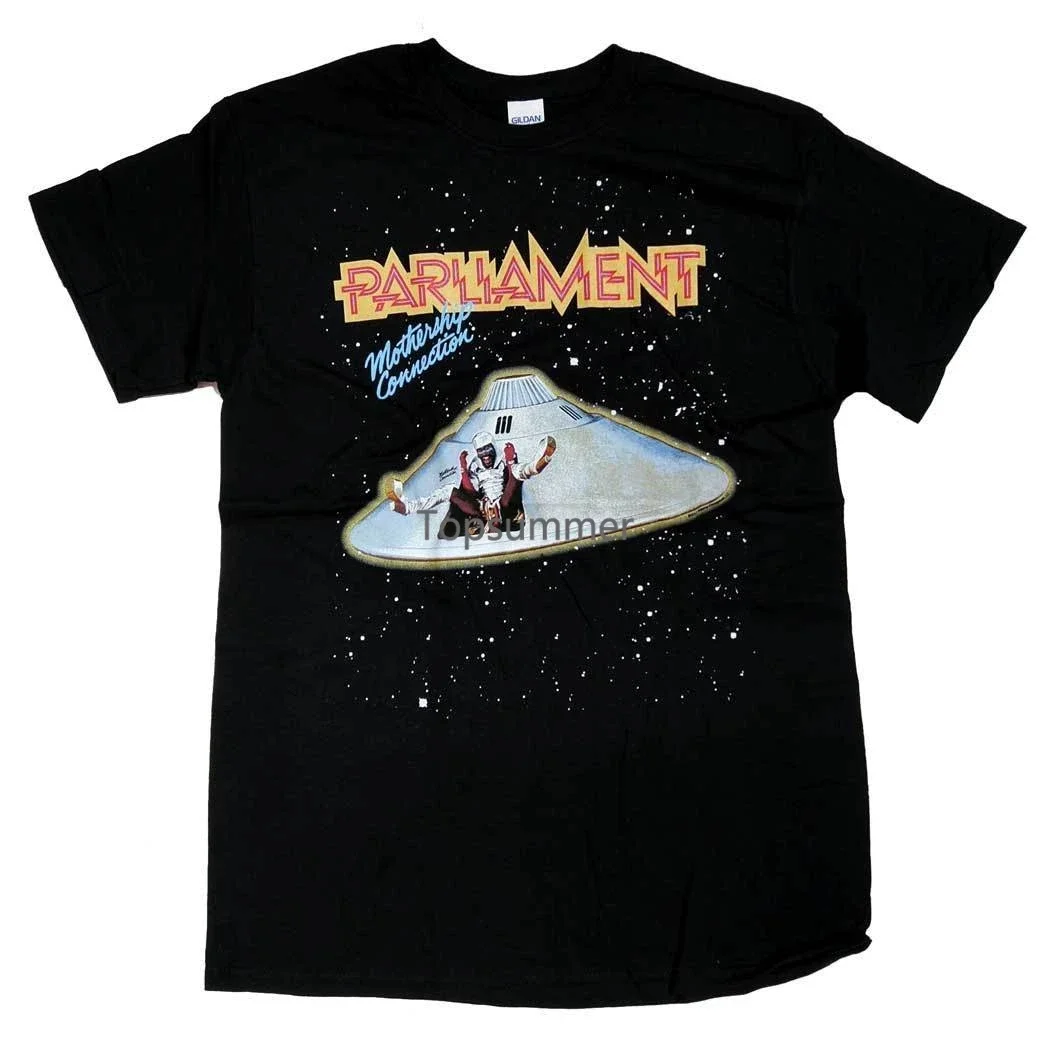 Parliament Funkadelic T Shirt Mothership Connection 100% Official George Clinton 100% Cotton Tee Shirt, Tops Wholesale Tee