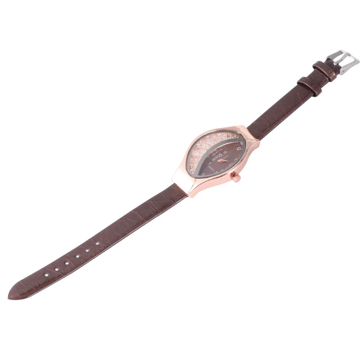 Creative Brown Women Quartz Watch Stylish Wristwatch Fashion Gift Birthday Present for Female Ladies Creative Women Watch
