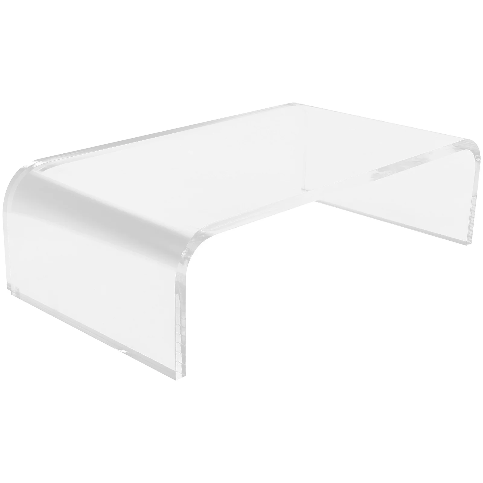 

Acrylic Computer Riser 36x19x10cm Transparent Monitor Stand Desk Organizer Storage Keyboard Mouse Shelf Laptop Display