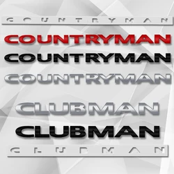 Countryman Clubman Metal Car Sticker Emblem Lettering Badge posteriore tronco decalcomania del corpo per MINI Cooper John Cooper Works accessori