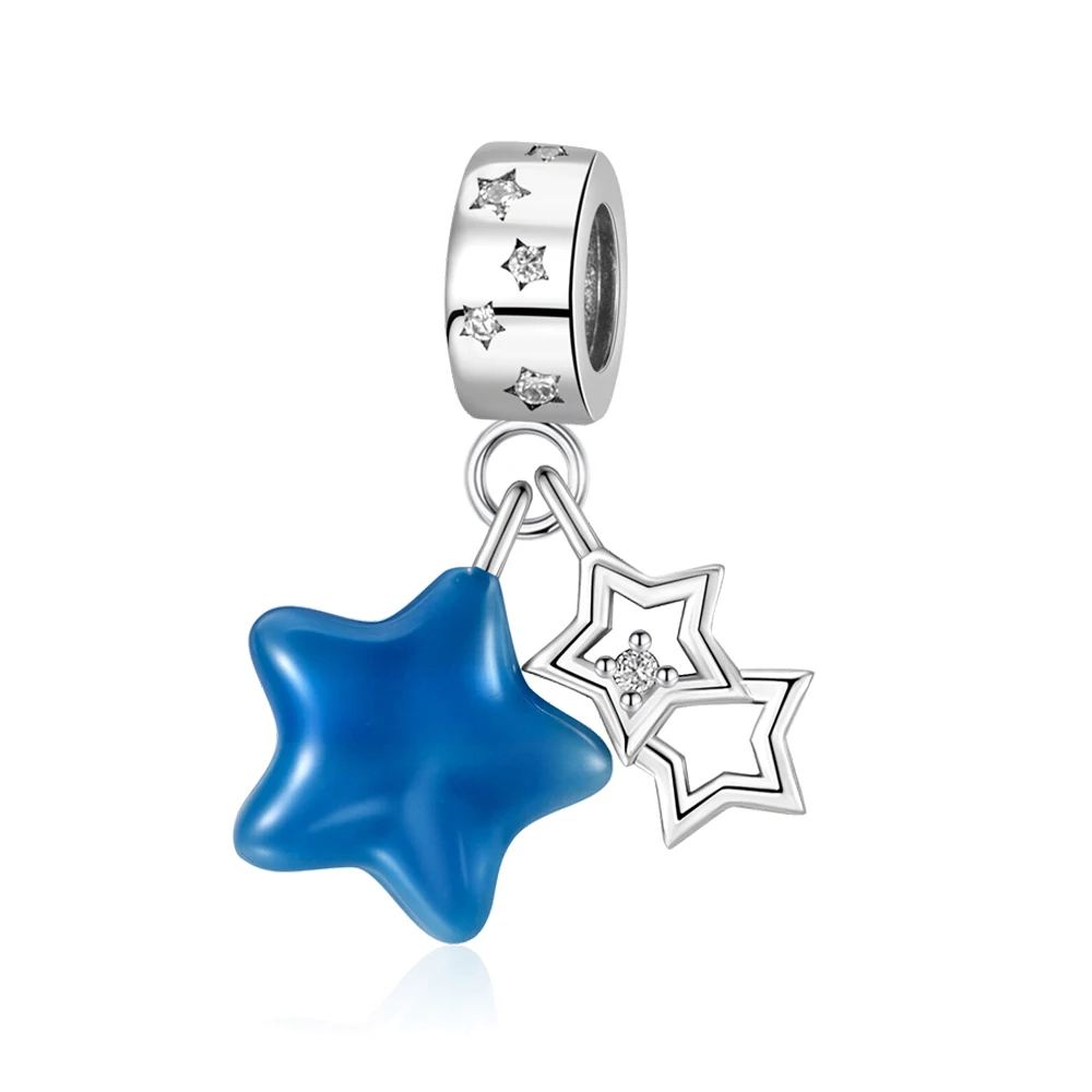 Pan Charms Original Glow-in-the-dark Star Dangle Charm Bracelet Pendant Jewelry