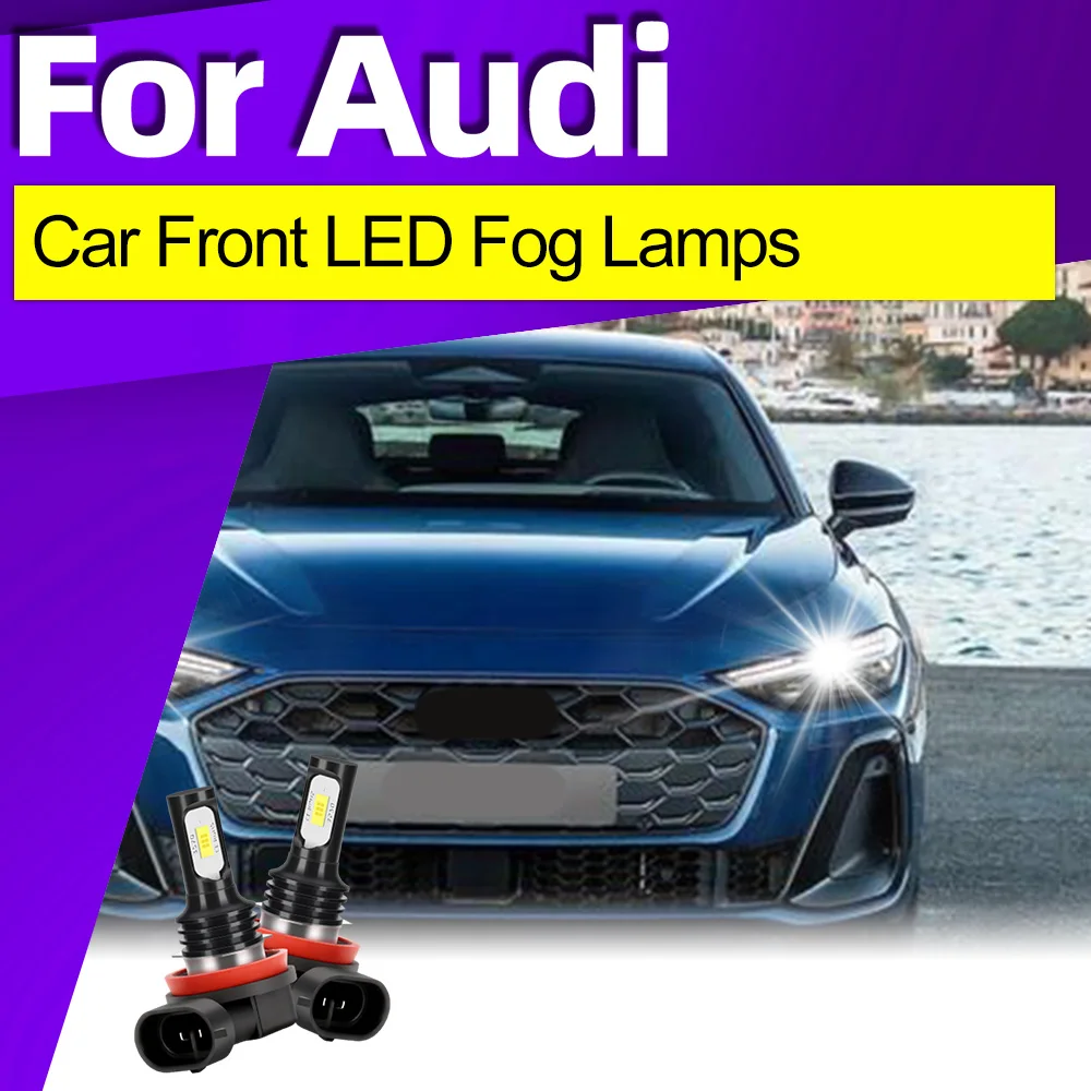 

2x 12V H8 H11 Высококачественный светодиод CSP 3570 для Audi A4 B8 2013-2016 S4 2014-2016 A3 8V 15-17 A5 2011-2017 Противотуманные фары Plug&Play
