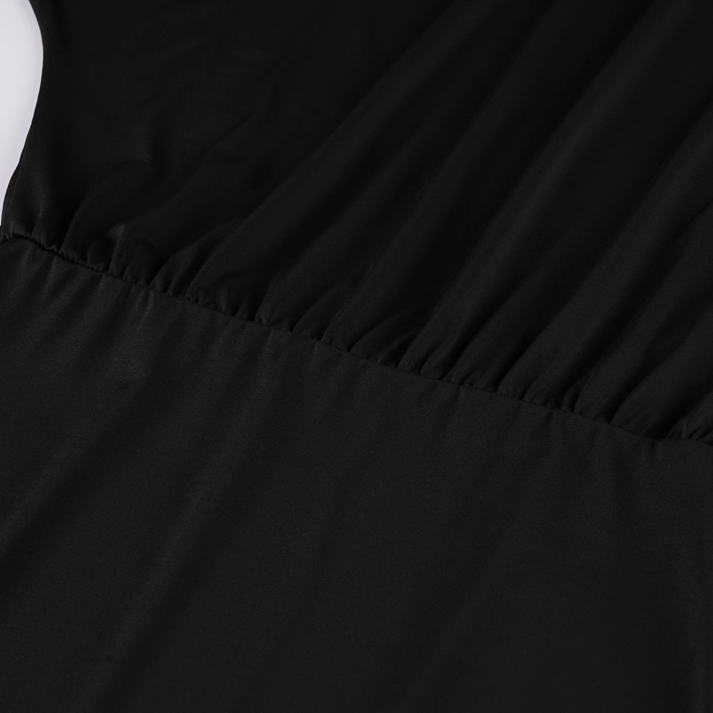SUCHCUTE Wickelkleid mit Fledermausärmeln für Damen, One-Shoulder, solides, rückenfreies, figurbetontes Kleid, Abendparty, Clubkleid, Y2K, sexy Outfits für den Sommer – Detail 9