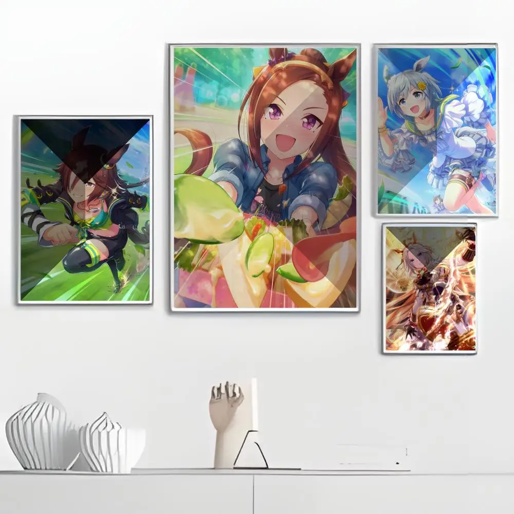 لعبة أنيمي U-Uma Musume Pretty DerbyS ملصق لغرفة المعيشة، غرفة النوم، في الهواء الطلق، بار، المدخل بار جدار الفن يطبع الديكور الهدايا