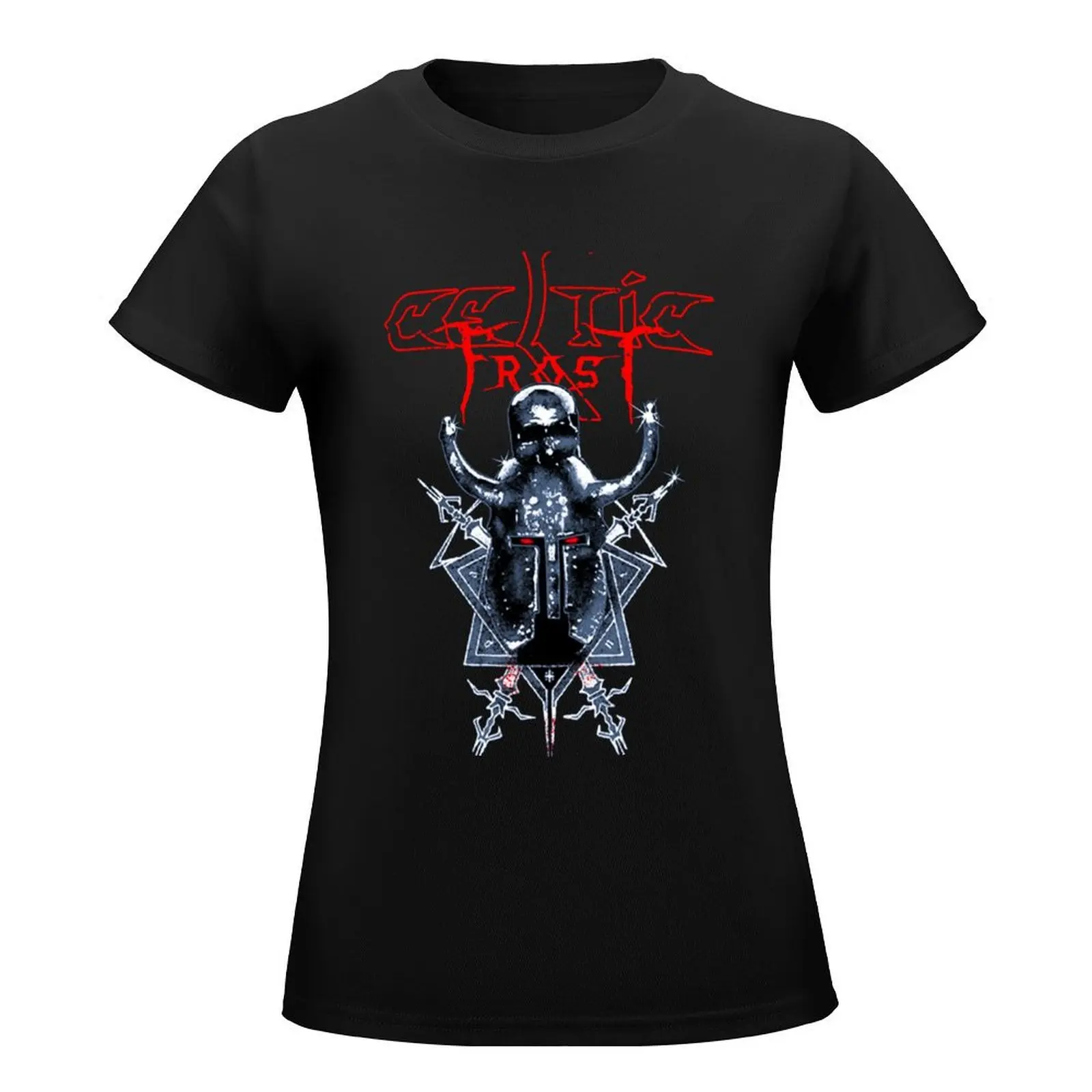 To Mega Therion Helmet by Celtic Frost - Classic Old School Pre Black 80s Metal T-Shirt plus sizes tops Women