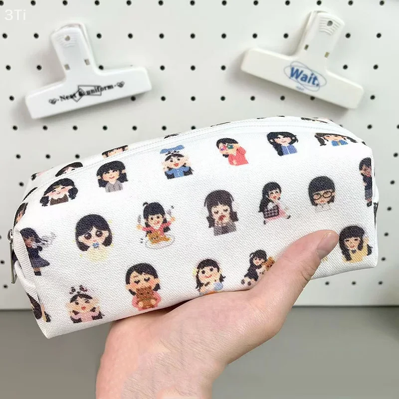 Small Cartoon Theme Pencil Cases; Ideal for School and Travel; Compact Cosmetic Bag