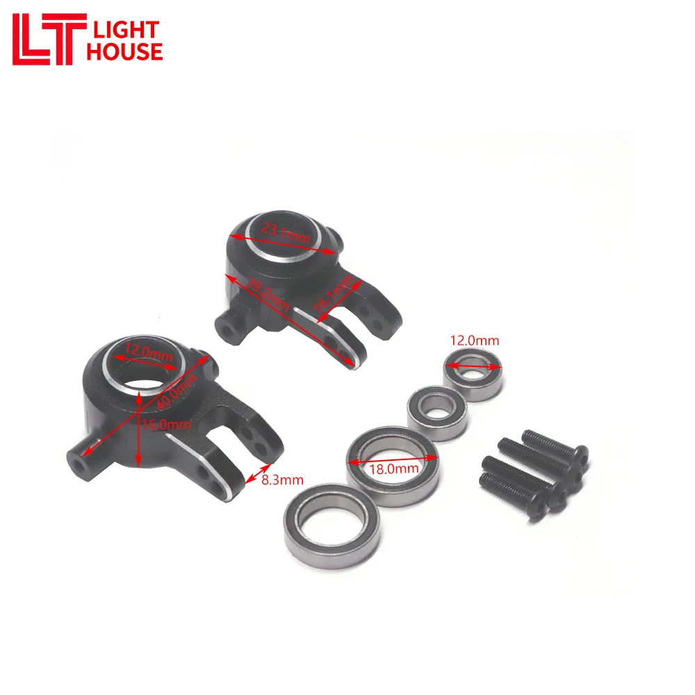 

LIGHT HOUSE Aluminum Front Hub/Knuckle Arm For TRAXXAS Jato 1/8 4x4 Brushless BL-2S RC Car Upgrades Parts
