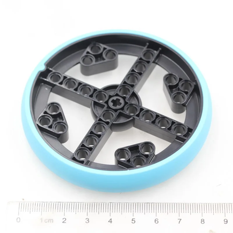 2Pcs/lot Technical Parts 39367 49295 Wheel with Integral Tire for SPIKE Essential 45345 Educational STEAM Building Blocks Toys