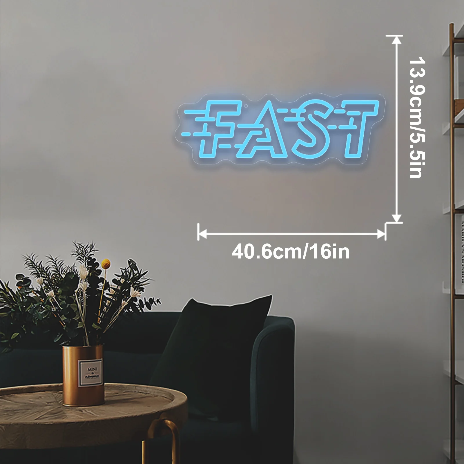 FAST Letter Neon Light LED Neon Light Kitchen Dining Room Home Bedroom Club Store Hotel Store Business Wall Decor Gift Usb Power