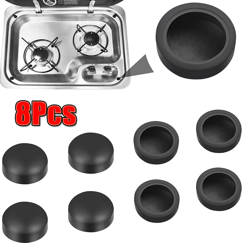 

8Pcs Stoves Holder Rubber Cover Caps For Dometic Smev Thetford Hobs Push On Sink Hob Camper Durable Caravan RVs Accessories