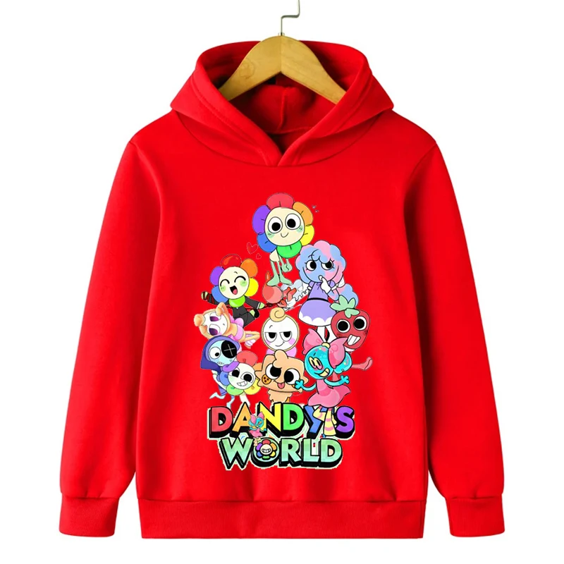 Dandy's World Game Kids Hoodie Boys Clothes Girls Fashion Casual Pullover Autumn Long Sleeve Sweatshirt Tops Children Clothing