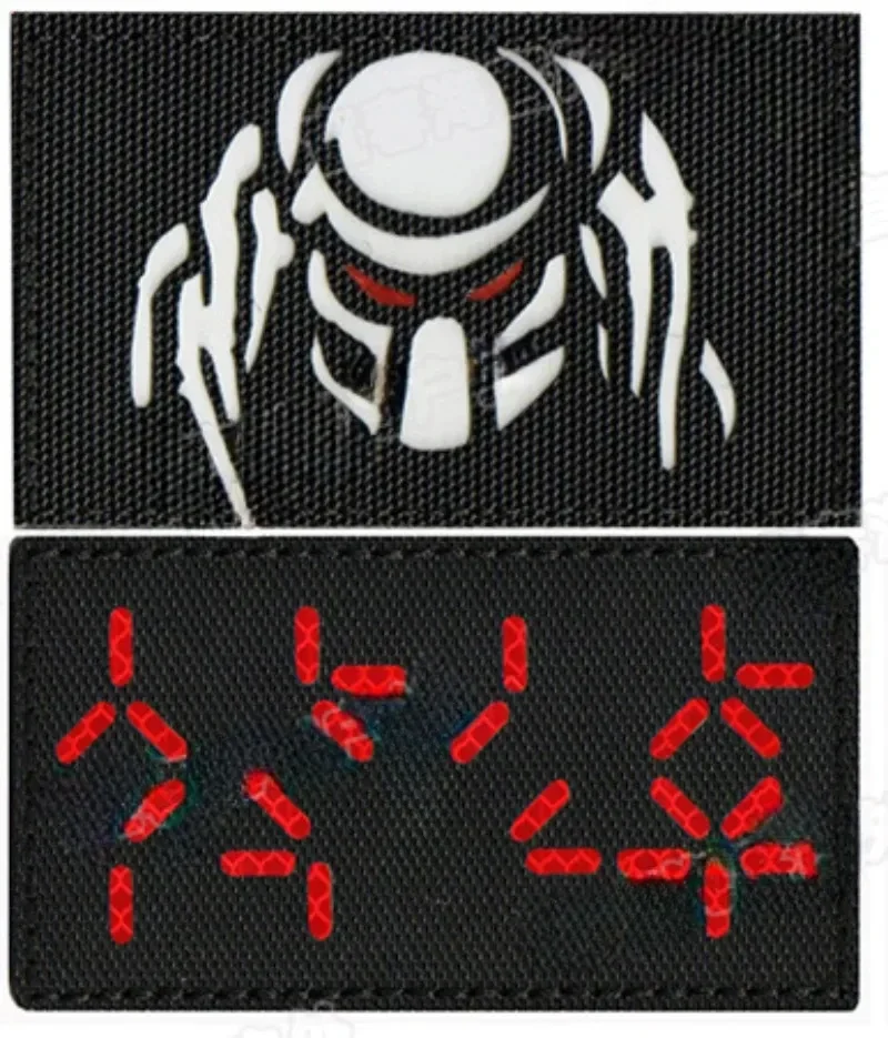 Luminous Light Predator Patches for Clothing Reflective Dark Predator Hook and Loop Patch Decoration Tactical Stickers Applique