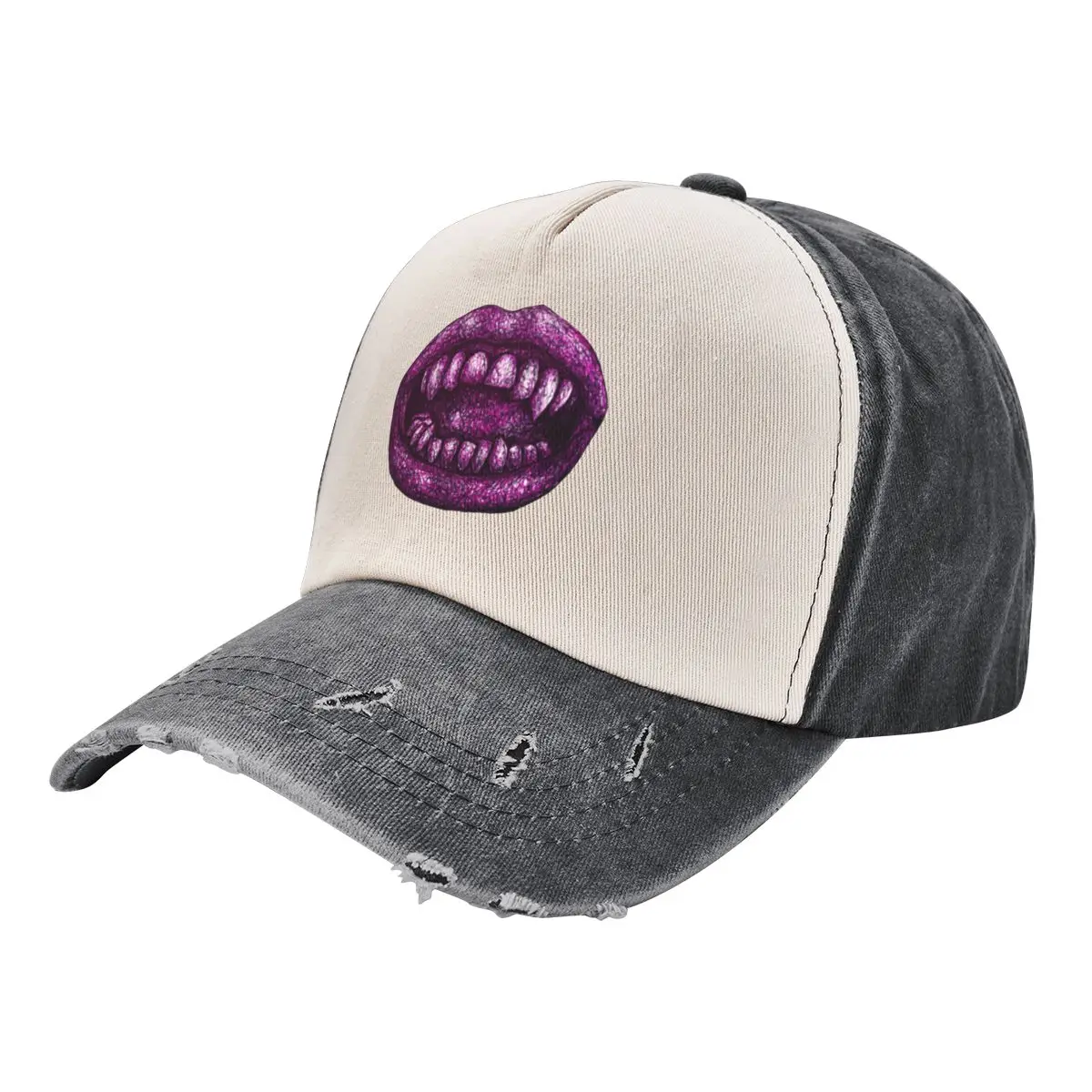 

vampire teeth, pink mouth Baseball Cap hats on offer Hip Hop Elegant Women's Hats Men's
