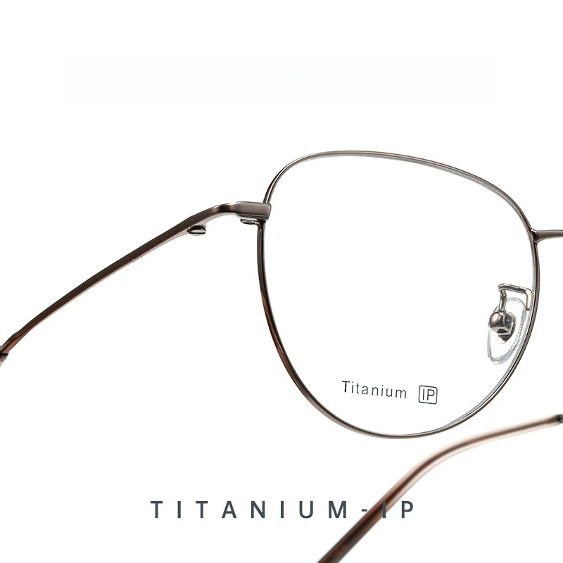 OLLYMURS ريترو البيضاوي النظارات الطبية البصرية للرجال والنساء خفيفة التيتانيوم موضة الطيار نظارات تصميم بسيط 8201