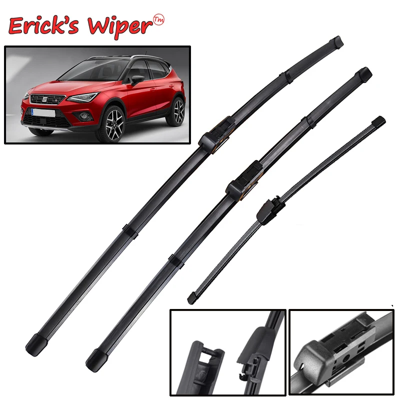 Erick's Wiper LHD Front & Rear Wiper Blades Set For Seat Arona 2017 - 2025 Windshield Windscreen Window Rain Brushes 26"+18"+10"