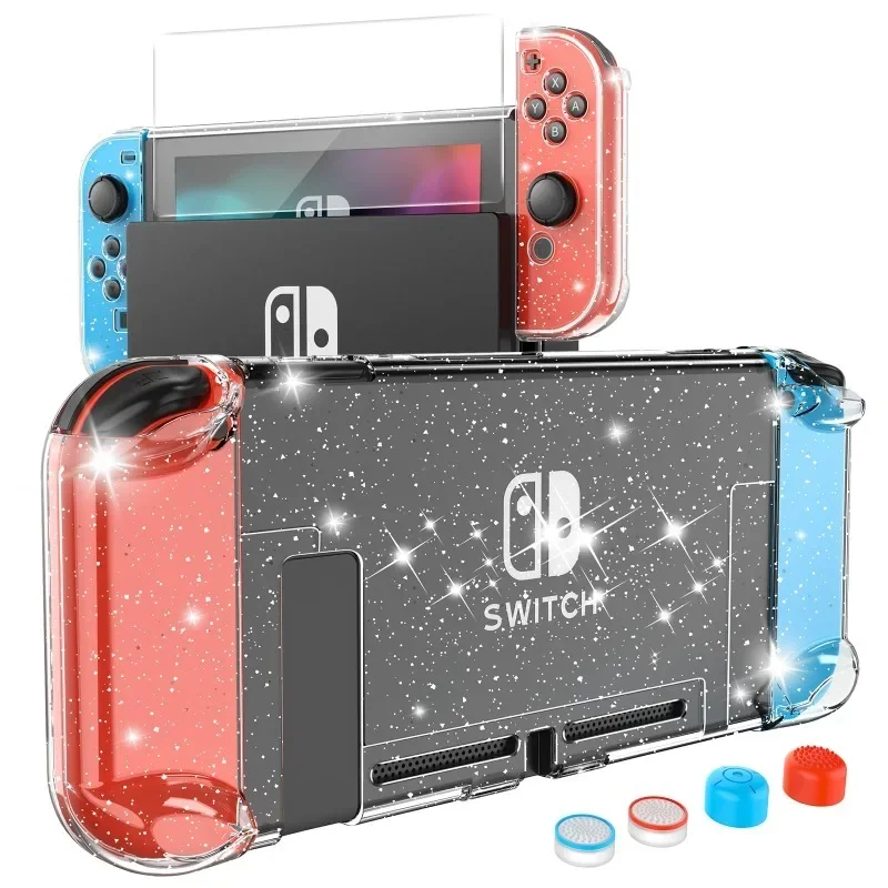 Switch Case Compatible with Nintendo Switch, Dockable Protective PC Cover Case for Nintendo Switch with Screen Protector