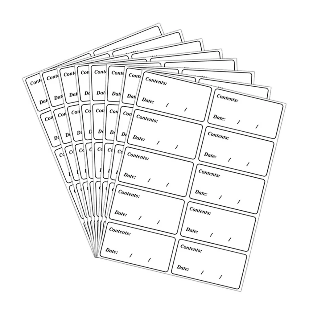 

400 pcs Food Labels Self adhesive Removable Fridge Stickers White Refrigerator Dating Safe Practical for Containers
