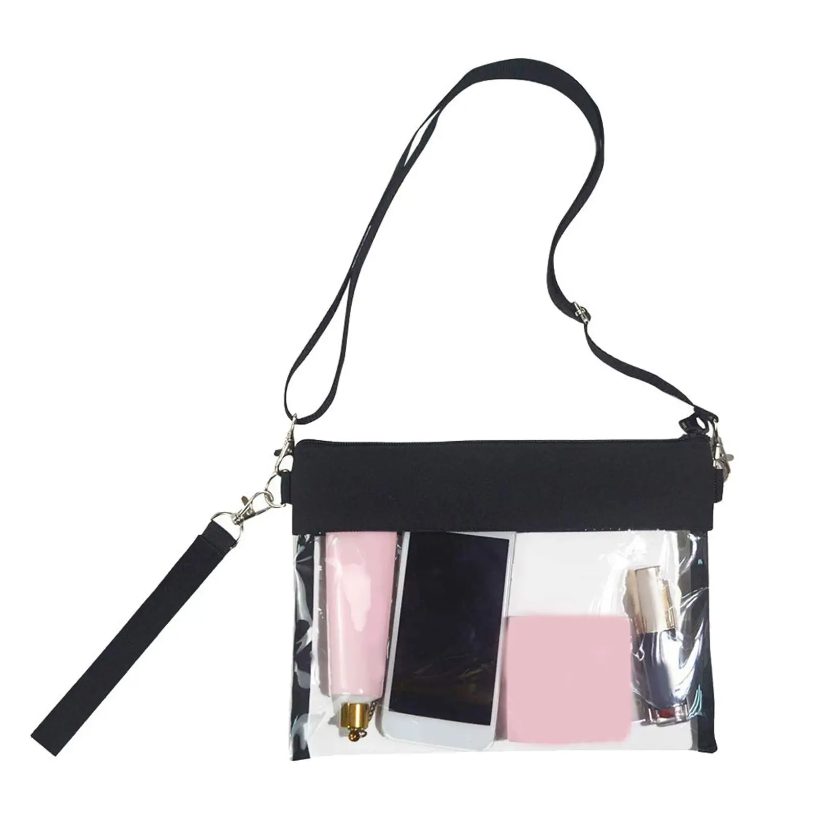 Transparent Bag Crossbody Bag Jelly Bags Waterproof Tote Bag Large Capacity for Sports Work