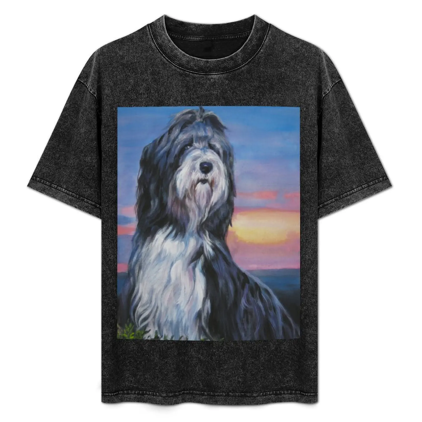 

Bearded Collie Fine Art Painting T-Shirt Comfortable Workout Short Sleeve Shirt