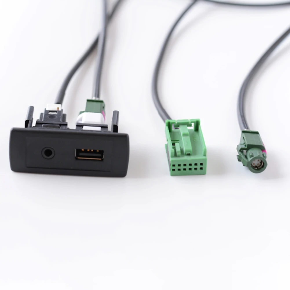 For Comand NTG 2.5 Cable AUX Socket Adaptor 12-24V ABS AUX for Easy To Install W/ Wire Harness 1 Set New For Comand