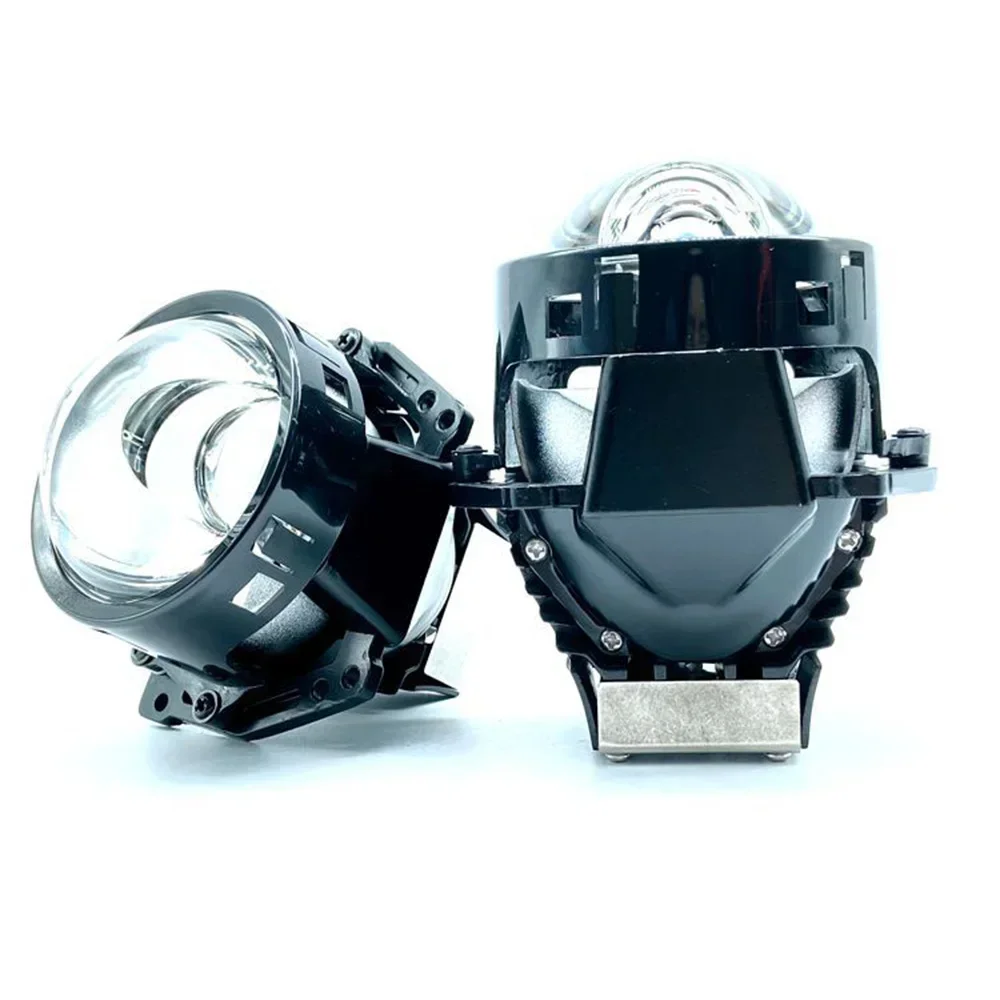 New Three - Light Matrix LED Double - Light Bi LED Projector Lens with Laser - Assisted Hi Lo Integration Car Focus Headlights