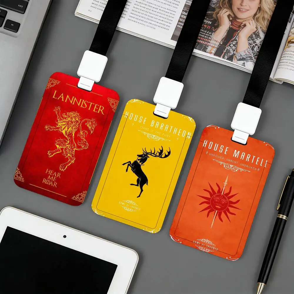 TV G-Game of T-Thrones Card Holder Student Campus Meal Cards Public Transport Subway Cardcase