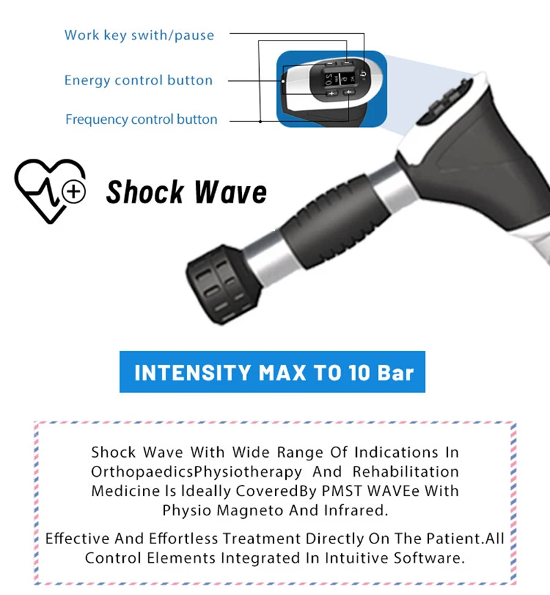 New 5T PMST Magnetic Ring and Pneumatic Shockwave Therapy Machine for Pain Relief and Physical Therapy frozen shoulder treatment