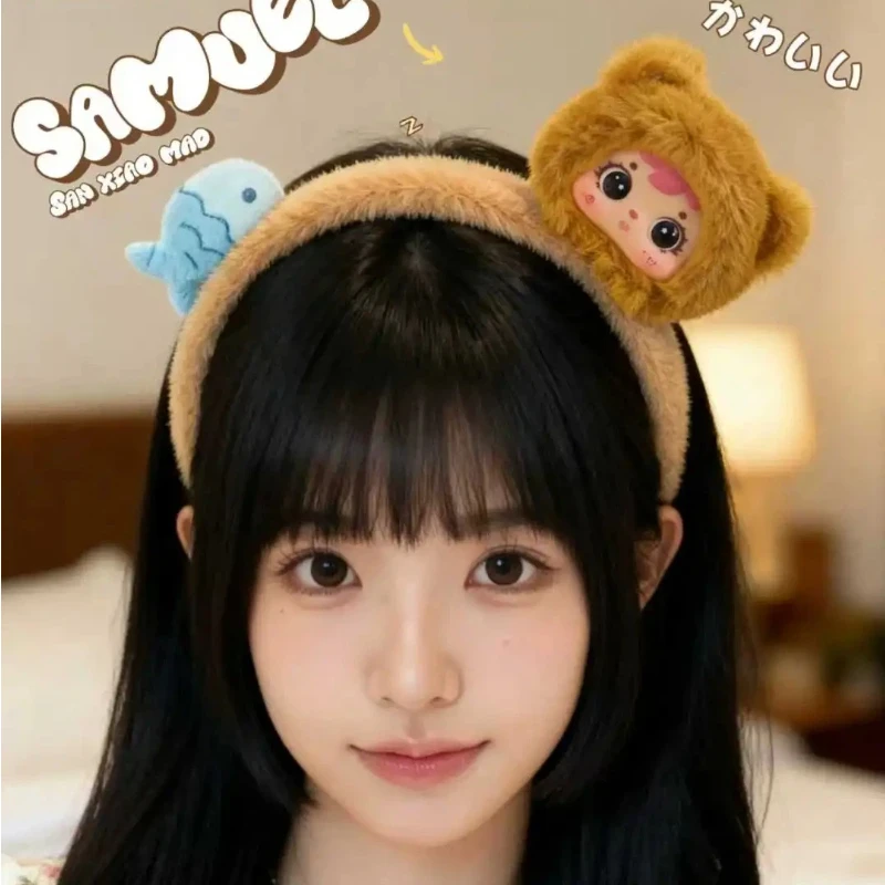 

Натуральная повязка для волос с изображением животных Сэмюэл, плюшевая слепая коробка, милый сладкий сюрприз, подарок на Хэллоуин и Рождество для девочек