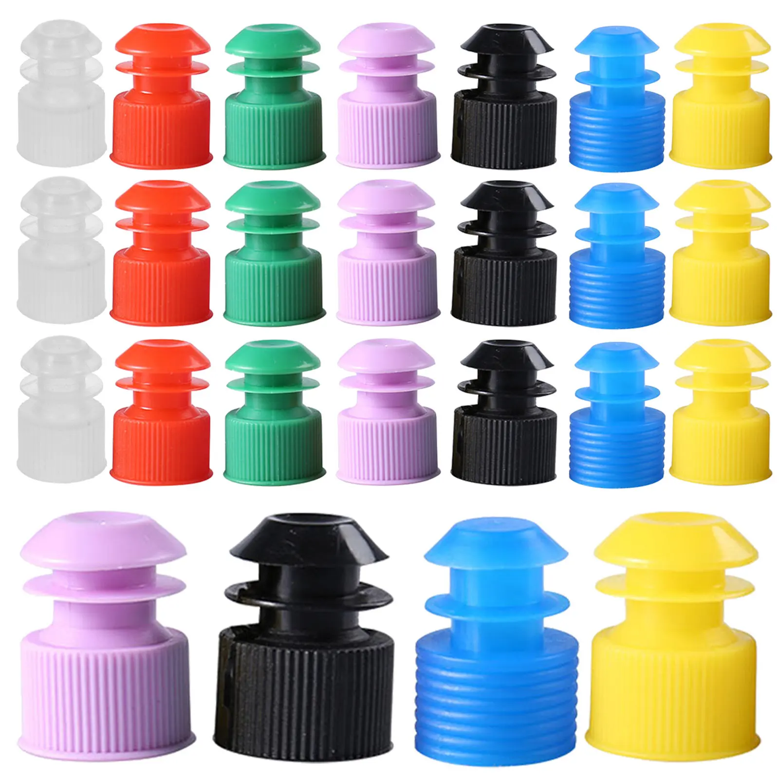100Pcs Laboratory Bottle Stopper Solid Plastic Sealing Plug 12Mm Test Tube Accessories for Medicine Industrial Use
