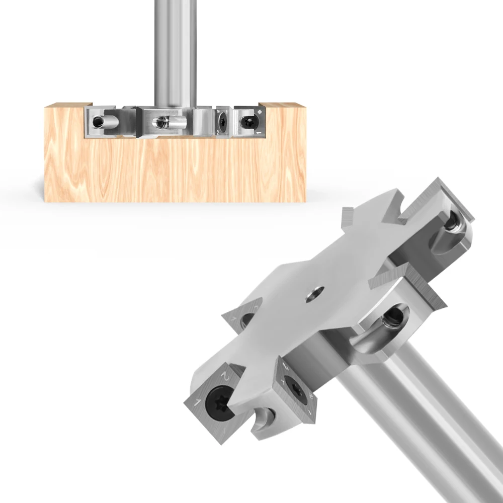 LAVIE 20mm Shank 6 Edge T Type Frez do rowków Narzędzie do obróbki drewna Frez do drewna Frez klasy przemysłowej X20F8495GY