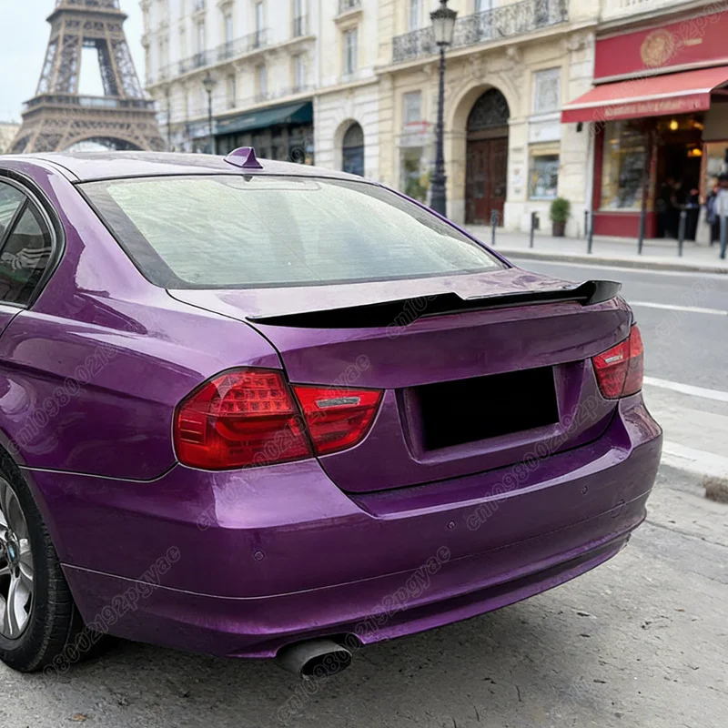 For BMW 3 Series E90 2005 2006 2007 2008 2009 2010 2011 2012 M4 Style Rear Trunk Spoiler Wing Lip Boot Lid Ducktail Splitter Kit