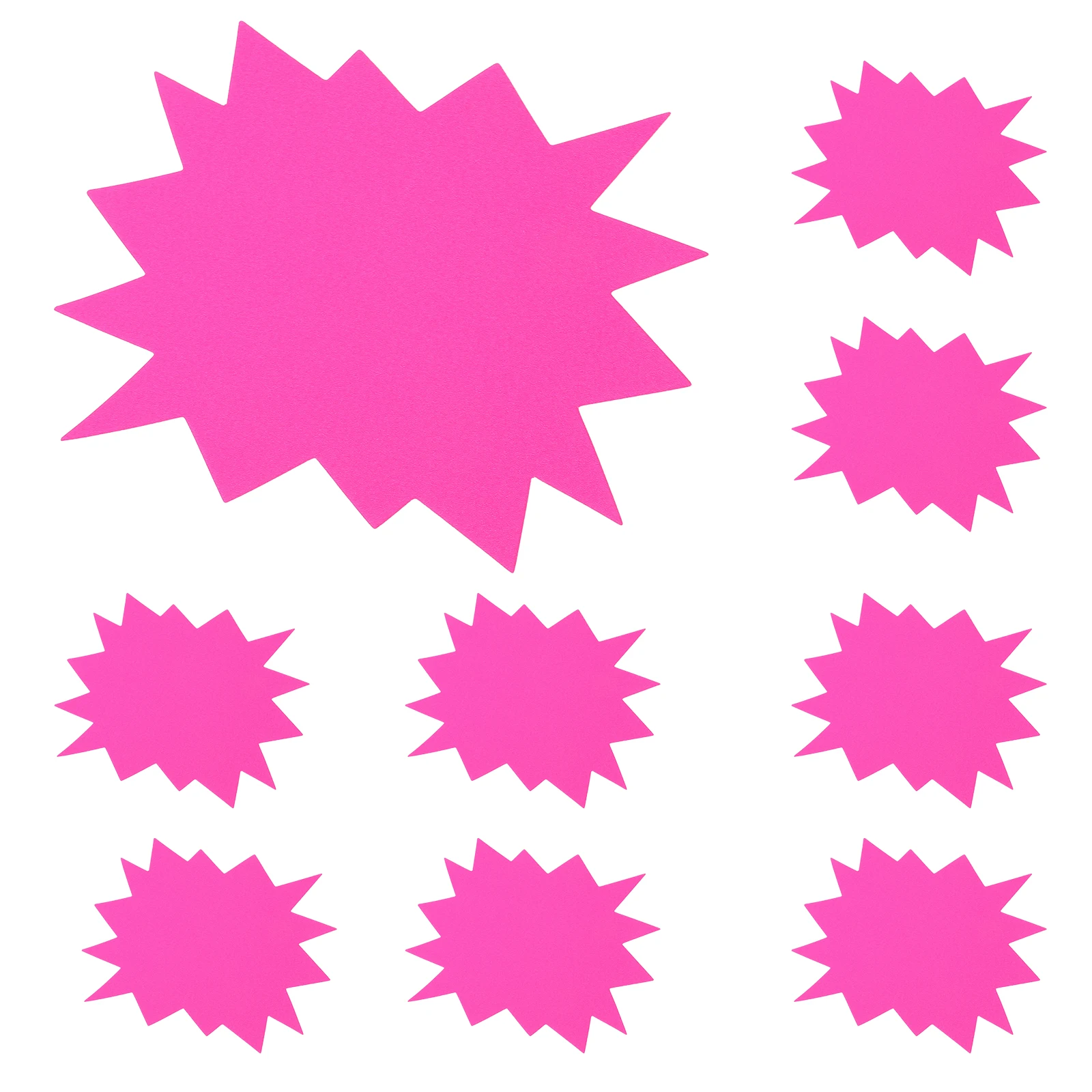 

30pcs Sticker Price Tag Pink Retail Sale Signs Fundraising Tags For Stores Tags Shop Labels Burst Signs Neon Decor